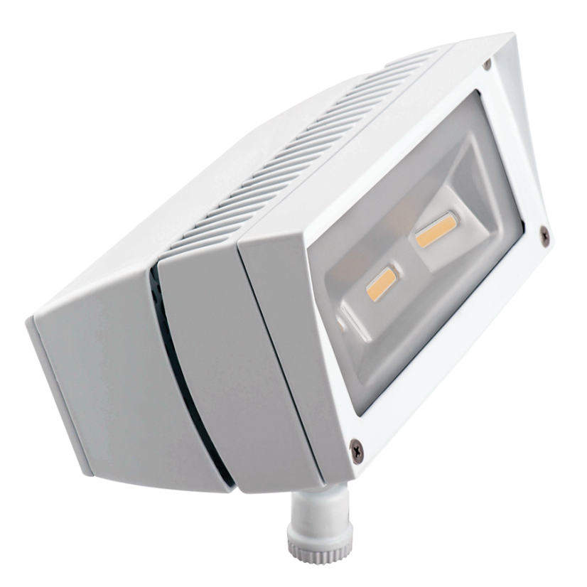 RAB Lighting FFLED18W Floodlight Fixture With ON/OFF Driver,) LED Lamp, 22 W Fixture, 100 to 240/277 V AC, White Housing